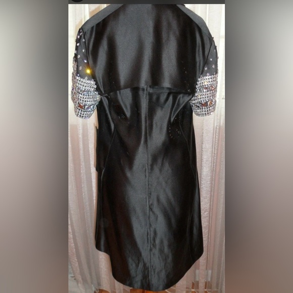 Thomas Wylde runways tuxedo long silk jacket, M - Picture 3 of 15